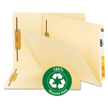 Smead® 100% Recycled Manila End Tab Folders With Two Fasteners, Straight Tab, Letter Size, 50-box freeshipping - TVN Wholesale